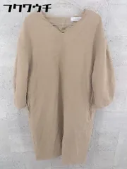 ◇ Simplicite シンプリシテェ 長袖 膝丈 ワンピース ベージュ レディース 【中古】 【1101270007214】