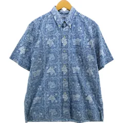 古着 90年代 レインスプーナー REYNSPOONER 水着タグ ビキニタグ 総柄 ラハイナセーラー ボタンダウン ハワイアンアロハシャツ/eaa560141