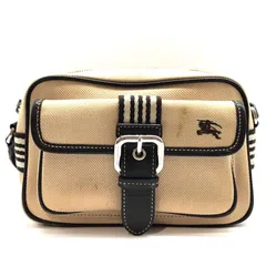 ★Burberry Blue Label バーバリー ブルーレーベル ショルダーバッグ ミニバッグ レザー ベージュ系 レディース  中古★006168
