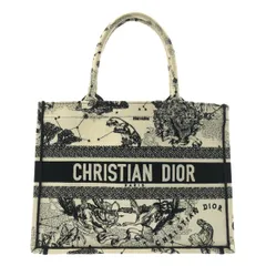 【美品】  Christian Dior / クリスチャンディオール | ディオール ゾディアック ブックトートバッグ ミディアム キャンバス | ホワイト | レディース
