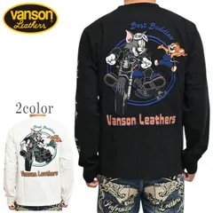 バンソン VANSON トムとジェリー TJV-2530 天竺 長袖Ｔシャツ ロンＴ  バイカー トップス メンズ tjv-2530