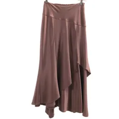 FRAY I.D フレイアイディー ロング丈 サテン フレアスカート 0 ブラウン系 レディース 古着