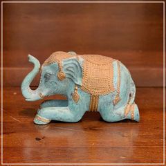 ロイヤル ゴールデン パティナ ブロンズ 象置物 青銅 幸運 工芸品