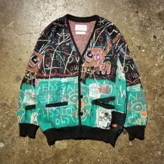 WACKO MARIA  23ss JEAN-MICHEL BASQUIAT CARDIGAN  TYPE-2 L  ワコマリア バスキア モヘアカーディガン