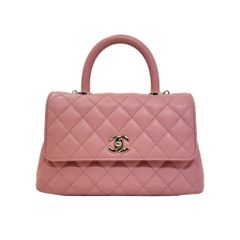 シャネル　ミニココハンドル　ピンク　ゴールド金具
