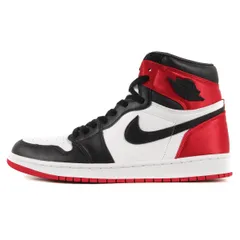美品 NIKE WMNS AIR JORDAN 1 RETRO HIGH OG SATIN BLACK TOE (CD0461-016) WMNS US12 29.0cm ナイキ エア ジョーダンのサムネイル