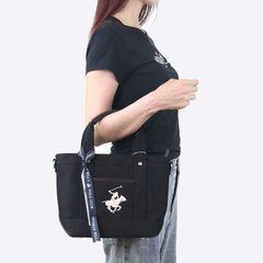 ビバリーヒルズポロクラブ BEVERLY HILLS POLO CLUB ショルダーバッグ キャンバストートバッグ ブラック BH1006N