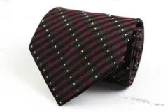 ピエールカルダン ブランド ネクタイ ストライプ柄 ドット 格子柄 シルク PO  メンズ ブラウン Pierre Cardin 【中古】