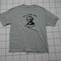 ◇ ⊂ niko and … ニコアンド イラスト付き 半袖 Tシャツ サイズL グレー系 メンズ E  【1509190034783】