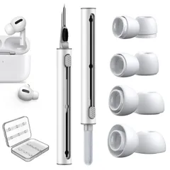 Link Dream イヤーピース AirPods Pro 1/2専用 シリコン イヤーチップ 耳にやさしい 3in1 掃除ツール付 白 (XS/S/M/L) AC04