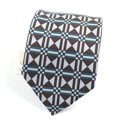 未使用品○HERMES エルメス CRAVATE クラヴァット シルク100% アール・デコ 幾何学模様 ネクタイ マルチカラー 箱付き フランス製 メンズ