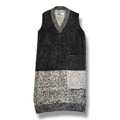 国内正規 MM6 Maison Margiela 20AW カラーブロックモヘヤブレンドニットワンピース ノースリーブワンピース エムエムシックス メゾンマルジェラ S52CT0543 ブラック M