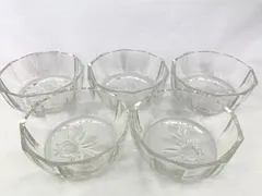 A-21 昭和レトロ　ガラス食器　まとめ売り　５枚セット　ガラスボウル