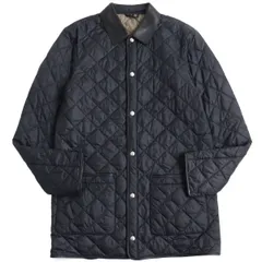 極美品●dunhill ダンヒル 襟/パイピングレザー 中綿入り キルティングコート ブラック S イタリア製 正規品 メンズ秋冬おすすめ◎のサムネイル