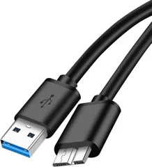 新品 (50cm) (タイプAオス 高速データ転送 USB3.0ケーブル オス オス - microB to A USB マイクロタイプBオス) ケーブル ハードディスク HELVAK