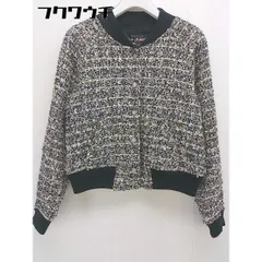 ◇ mysty woman ミスティウーマン 長袖 ジャケット ブラック ネイビー系 レディース  【1110130009145】