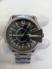 美品 ディーゼル DZ-4537 ブラック クロノグラフ メンズ腕時計 動作 