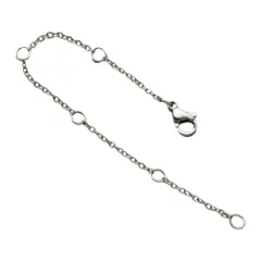 【シルバー × 10cm】[Cream dot. クリームドット公式] ネックレス レディースステンレス製 4サイズ アジャスター 金属アレルギー つけっぱなし サージカルステンレス アジャスターチェーン 長さ調整 延長 長さ出し チェーンのサムネイル