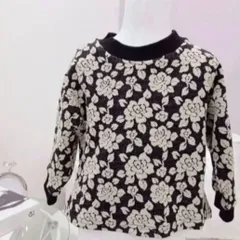 [限定1点]　KIDS　花柄　トレーナー　カットソー　長袖　韓国風　韓国子供服　80サイズ