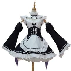 [재고 세일] 코스프레 의상 램 cosplay 슈퍼 귀여운 렘 애니메이션 Re:제로부터 시작하는 이세계 생활 메이드복 할로윈 가장 [ENDIANDUO] (S)
