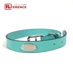 未使用級✨Tiffany レザー首輪 M プレート 金具 4段調整