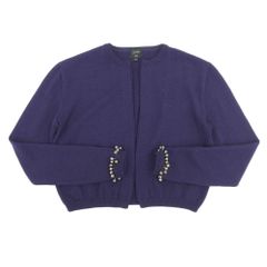 JEAN PAUL GAULTIER FEMME ジャンポール ゴルチエ フェム 袖ベル装飾 カーディガン トップス レディース ウール パープル 40 90's