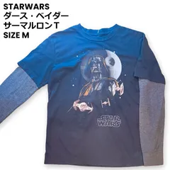 【M】STAR WARS スターウォーズ ダースベイダー ロングスリーブTシャツ レイヤード風 ダブルスリーブ【古着】2560のサムネイル