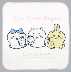 【中古】雑貨 ちいかわ＆ハチワレ＆うさぎ/背景白 ハンドタオル タオルコレクション 「一番くじ ちいかわ」 F賞