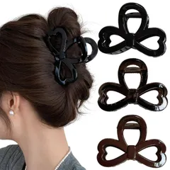 新品 ヘアクリップ 小さめ 3個セット，BetterJonny ヘアクリップ しっかりとまる ヘアアクセサリー 大人向け 髪飾り 上品 お洒落 バンスクリップ 強力 髪留め クリップ おしゃれ 大人 エレガント 日常