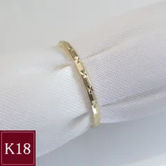 指輪 リング k18 K18 18金 アクセサリー 地金 デザイン 品番ma-0416 8月5日前後の発送予定のサムネイル