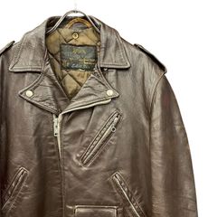 60s ビンテージ Schott ワンスター ダブル ライダース レザージャケット サボテンタグ ブラウン 40位 60年代 ヴィンテージ ショット vintage レアカラー