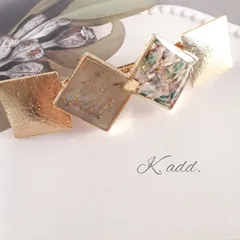 大きめスクエアバレッタ✨Mix Flowerグレージュ