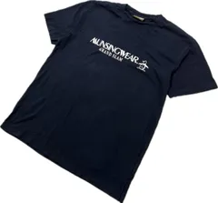 Munsingwear ☆ ロゴ プリント Tシャツ ネイビー L 春夏 ゴルフ スポーツ 大人カジュアル 古着 マンシングウェア グランドスラム■DE289