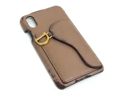 ChristianDior クリスチャンディオール レザー iPhone X/XS 対応 アイフォンケース スマホケース ピンク系 DI7934