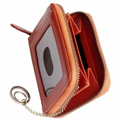 新品 未使用 財布 定期入れ パスケース 小銭入れ コインケース ビジネス 本革 ライトブラウン YKKファスナー メンズ 男性 レディース 女性