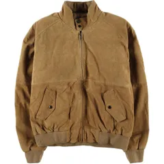 古着 PHASE TWO スエードレザージャケット ハリントンジャケット メンズXL相当/eaa539896