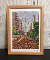 アニメーション聖地巡礼絵画②名探偵コナン　額縁25㎝×34㎝　背景原画　貴船神社 アニメーション聖地巡礼絵画① 名探偵コナン 迷宮の十字路より