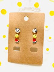 プチっとピアスセット★マルチ1パンダ