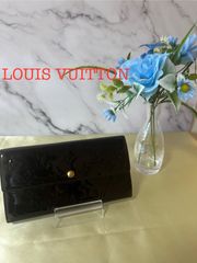 【63】Louis Vuitton ルイヴィトン ヴェルニ 財布 ポルトフォイユサラ ブラック 黒