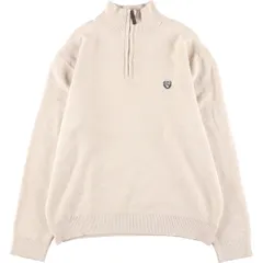 古着 CHAPS コットンニットハーフジップセーター メンズL/eaa363145
