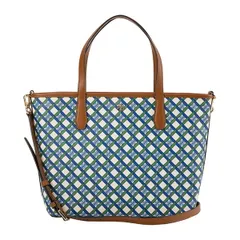 新品 トリーバーチ TORY BURCH トートバッグ ジオ ロゴ ブルー系 マルチ