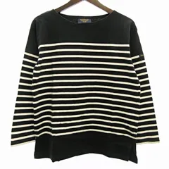 ルミノア Leminor 美品 バスクシャツ Tシャツ カットソー ボーダー フランス製 国内正規品 黒 ブラック 1 約S～M 0430 ■GY09