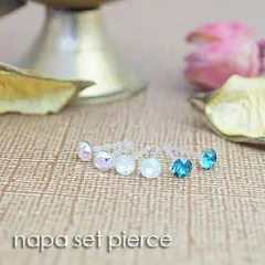 ピアスセット レディース 金属アレルギー対応 樹脂ポスト ノンアレルギー スタッド 豪華6点セット ラインストーン 3ペア パープル アプリコット グリーン オーロラ メール便 送料無料 秋冬 大人気 4mm 4ミリ 小粒 普段使い