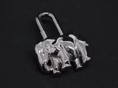 【未使用】エルメス　1988年　エレファント　象　カデナ　シルバー 未使用】エルメス 1988年 エレファント 象 カデナ シルバー