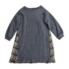 【美品】as know as （アズ ノゥ アズ） バックチェックデザインワンピース チュニックワンピース 秋冬デザイン レディースフリーサイズ F