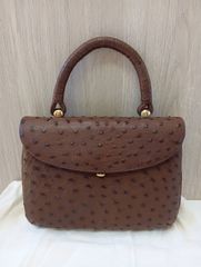 美品 クリエーション・ディーピー・パリ オーストリッチ 2WAYバッグ 