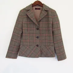 #wnc ヒロココシノ HIROKOKOSHINO ジャケット 9 黒 ベージュ 赤 チェック 日本製 美品 レディース [901780]のサムネイル