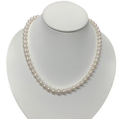 【中古】ミキモト MIKIMOTO アコヤ真珠6.5-8mm パール　ネックレス　SILVER