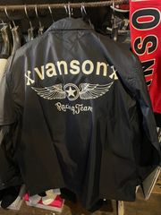 バンソン VANSON NVSL-2207 ナイロン コーチジャケット ライトアウター フライングスター メンズ バイク バイカー アウター