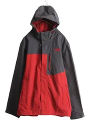 【お得なクーポン配布中!】 ノースフェイス DRYVENT マウンテンパーカー ジャケット メンズ XL / 古着 The North Face アウトドア マンパ ジャンパー フルジップ 赤 灰